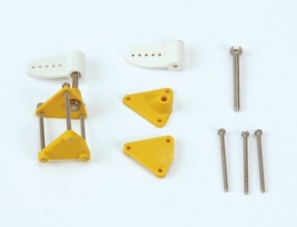 Ruderhorn mit 3-Punktbefestig., gelb