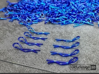 Clips Kit for 1/10 Off/On-road bodies - Blue