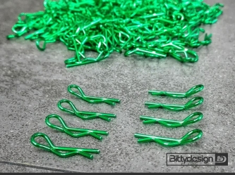 Clips Kit for 1/10 Off/On-road bodies - Green