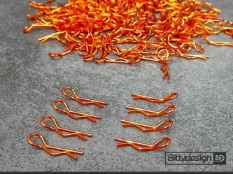 Clips Kit for 1/10 Off/On-road bodies - Orange