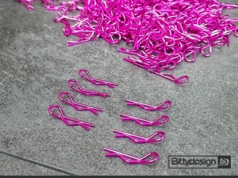 Clips Kit for 1/10 Off/On-road bodies - Pink