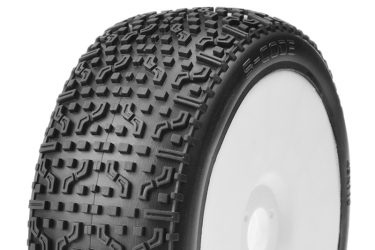 1/8 Off Road Buggy nalepené gumy, S-CODE, bílé disky, Medium směs, 1 pár 1/8 Off Road Buggy nalepené gumy, S-CODE, bílé disky, Medium směs, 1 pár
