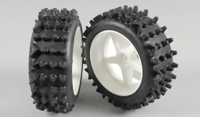 Super-grip Knobbed tires M glued, 2pcs.