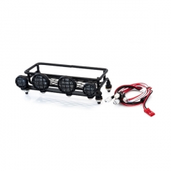 Kovová střešní zahrádka s LED světelnou rampou, 39x102x28mm
