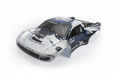 BODY SHELL PREPAINTED BLUE/WHITE HD - S10 TWISTER SC BL