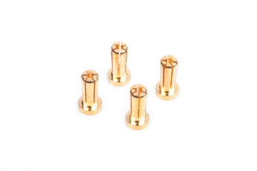 5mm Gold connectors - WorksTeam - 14mm length (4 pcs.)