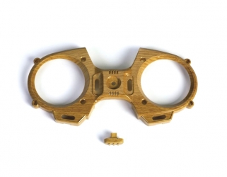 mz-12 Frontpl.+Schalter Holzoptik